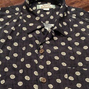 Tommy Bahama 100% Silk Short Sleeve Button Down Shirt Men's SIZE MEDIUM